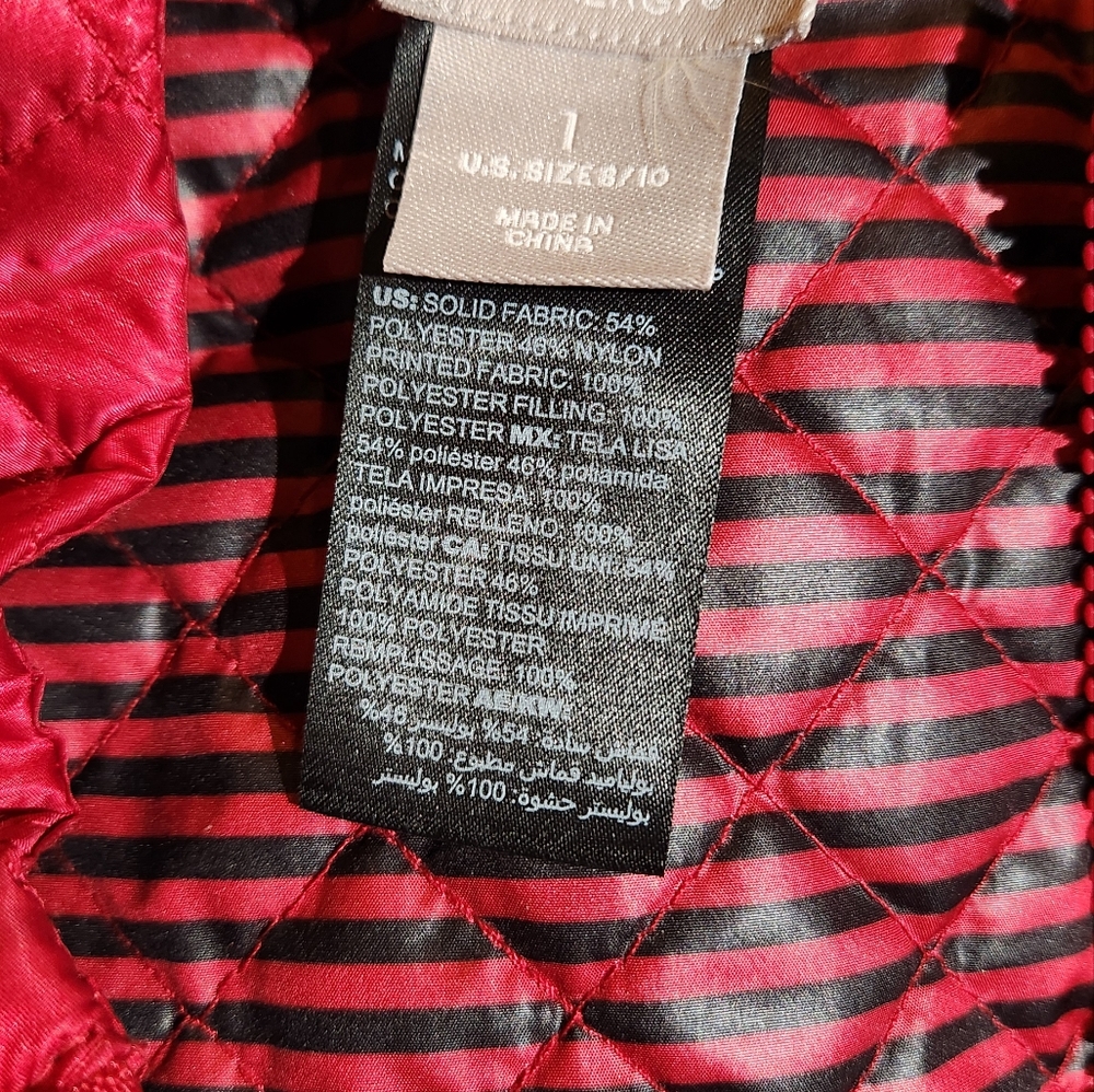 Women's Chico's Red Quilted Vest Size 1 Medium - Picture 8 of 8